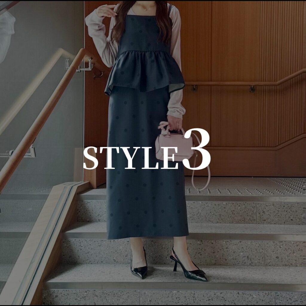 しまむらとコラボした低身長向けペプラムチュニック